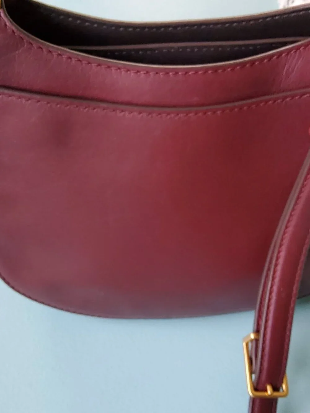 Tory Burch Lee Radziwill Petite Saddlebag in Burgundy